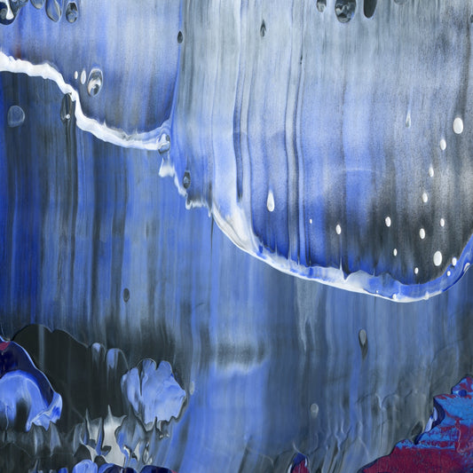 Bottomless Faux Pas F4 is an abstract oil-on-canvas artwork, a fractal of its parent painting Bottomless Faux Pas created by Anna Judd for the Scales Collection.