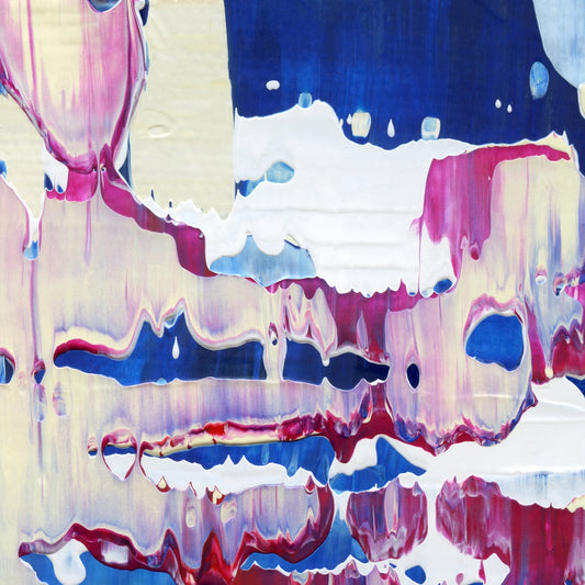 Bumbling in Foxholes D2 is an abstract oil-on-canvas artwork, a fractal of its parent painting Bumbling in Foxholes created by Anna Judd for the Scales Collection.