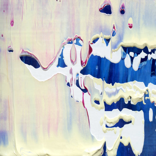 Bumbling in Foxholes E1 is an abstract oil-on-canvas artwork, a fractal of its parent painting Bumbling in Foxholes created by Anna Judd for the Scales Collection.