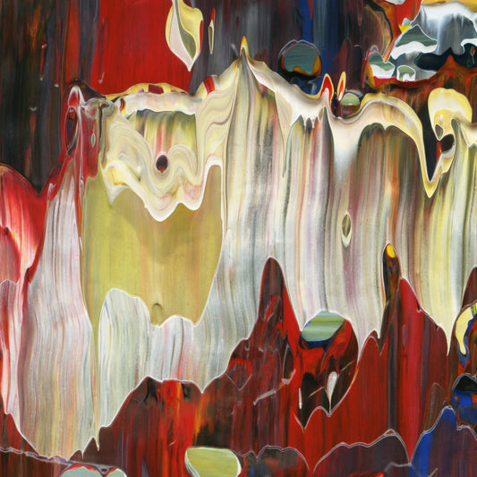Capricious Calculation A2 is an abstract oil-on-canvas artwork, a fractal of its parent painting Capricious Calculation created by Anna Judd for the Scales Collection.