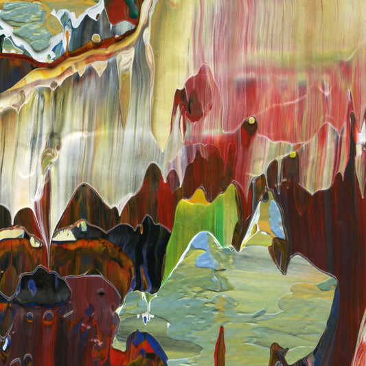 Capricious Calculation A3 is an abstract oil-on-canvas artwork, a fractal of its parent painting Capricious Calculation created by Anna Judd for the Scales Collection.