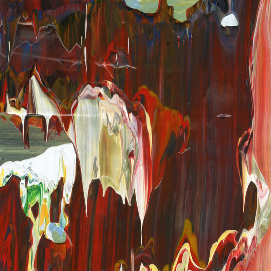 Capricious Calculation B3 is an abstract oil-on-canvas artwork, a fractal of its parent painting Capricious Calculation created by Anna Judd for the Scales Collection.