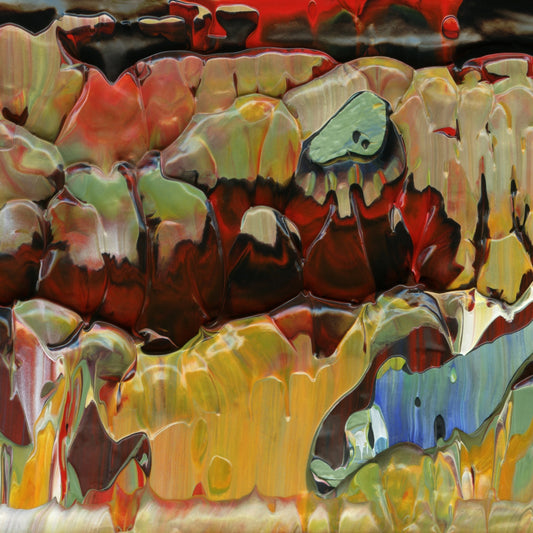 Capricious Calculation F2 is an abstract oil-on-canvas artwork, a fractal of its parent painting Capricious Calculation created by Anna Judd for the Scales Collection.
