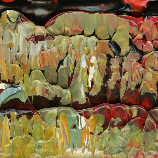 Capricious Calculation F3 is an abstract oil-on-canvas artwork, a fractal of its parent painting Capricious Calculation created by Anna Judd for the Scales Collection.