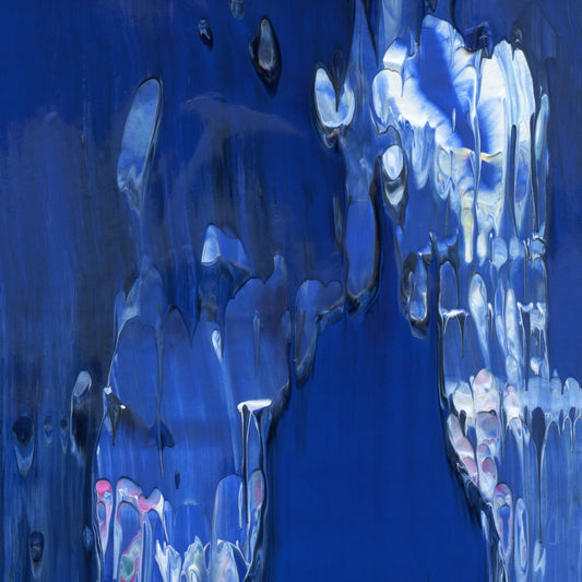 Celestial Arousal B3 is an abstract oil-on-canvas artwork, a fractal of its parent painting Celestial Arousal created by Anna Judd for the Scales Collection.