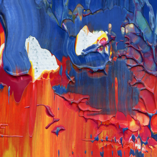 Celestial Arousal D3 is an abstract oil-on-canvas artwork, a fractal of its parent painting Celestial Arousal created by Anna Judd for the Scales Collection.