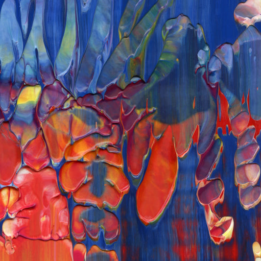 Celestial Arousal D4 is an abstract oil-on-canvas artwork, a fractal of its parent painting Celestial Arousal created by Anna Judd for the Scales Collection.