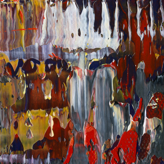 Charlotte and the Thunderbird C1 is an abstract oil-on-canvas artwork, a fractal of its parent painting Charlotte and the Thunderbird created by Anna Judd for the Scales Collection.