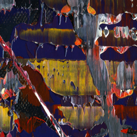 Charlotte and the Thunderbird D3 is an abstract oil-on-canvas artwork, a fractal of its parent painting Charlotte and the Thunderbird created by Anna Judd for the Scales Collection.