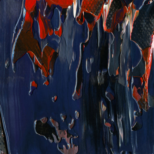 Charlotte and the Thunderbird F1 is an abstract oil-on-canvas artwork, a fractal of its parent painting Charlotte and the Thunderbird created by Anna Judd for the Scales Collection.
