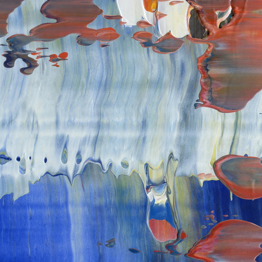 Chaste Adulteration B1 is an abstract oil-on-canvas artwork, a fractal of its parent painting Chaste Adulteration created by Anna Judd for the Scales Collection.