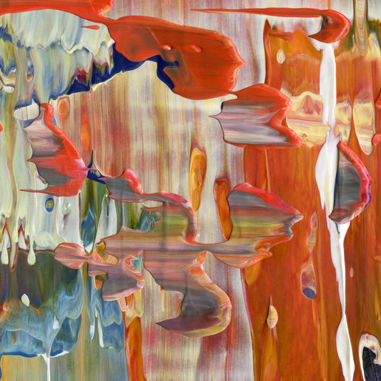 Chaste Adulteration B3 is an abstract oil-on-canvas artwork, a fractal of its parent painting Chaste Adulteration created by Anna Judd for the Scales Collection.
