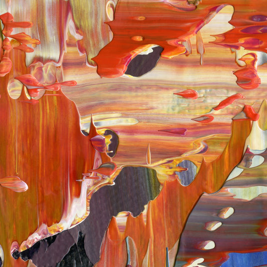 Chaste Adulteration B4 is an abstract oil-on-canvas artwork, a fractal of its parent painting Chaste Adulteration created by Anna Judd for the Scales Collection.