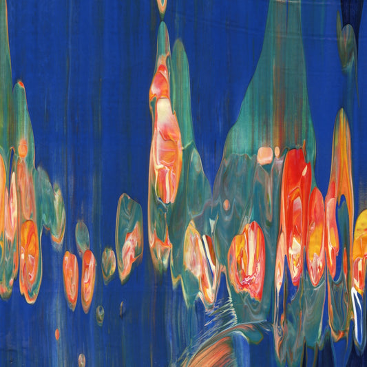 Chromatic Eucharist E2 is an abstract oil-on-canvas artwork, a fractal of its parent painting Chromatic Eucharist created by Anna Judd for the Scales Collection.