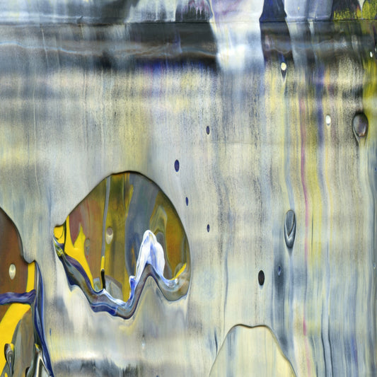Coerced Into Relevance A4 is an abstract oil-on-canvas artwork, a fractal of its parent painting Coerced Into Relevance created by Anna Judd for the Scales Collection.