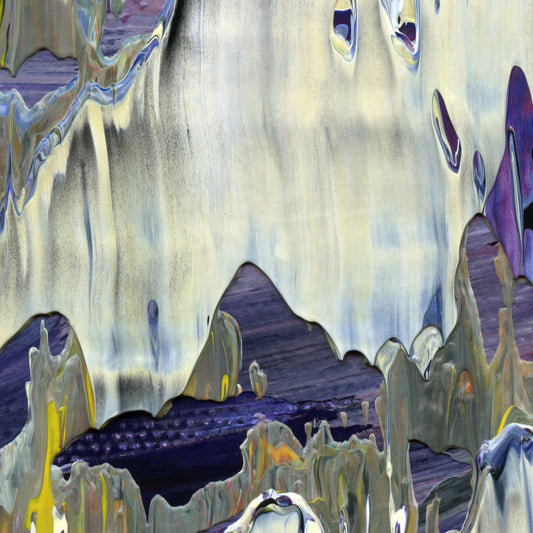 Coerced Into Relevance C2 is an abstract oil-on-canvas artwork, a fractal of its parent painting Coerced Into Relevance created by Anna Judd for the Scales Collection.