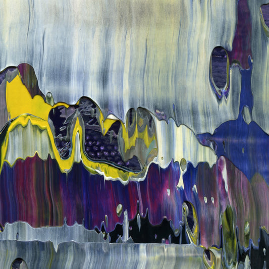 Coerced Into Relevance E3 is an abstract oil-on-canvas artwork, a fractal of its parent painting Coerced Into Relevance created by Anna Judd for the Scales Collection.