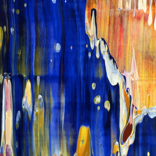 Collapsing Into Quadrality D2 is an abstract oil-on-canvas artwork, a fractal of its parent painting Collapsing Into Quadrality created by Anna Judd for the Scales Collection.