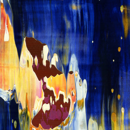 Collapsing Into Quadrality D3 is an abstract oil-on-canvas artwork, a fractal of its parent painting Collapsing Into Quadrality created by Anna Judd for the Scales Collection.