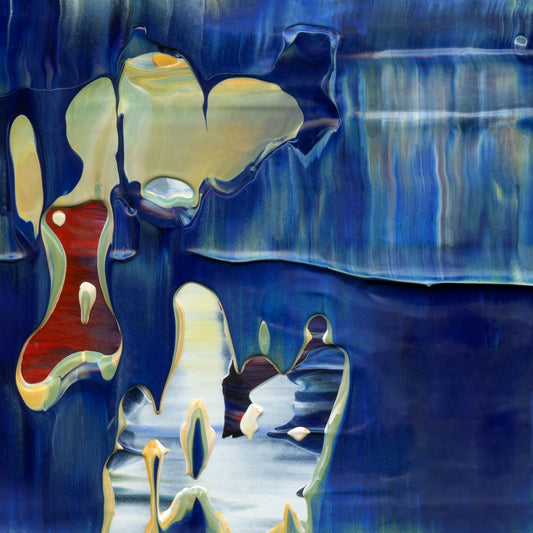 Coralite Underkinder A5 is an abstract oil-on-canvas artwork, a fractal of its parent painting Coralite Underkinder created by Anna Judd for the Scales Collection.