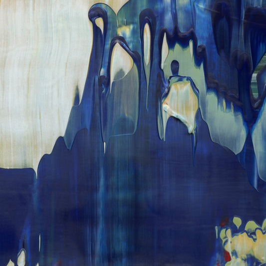 Coralite Underkinder E3 is an abstract oil-on-canvas artwork, a fractal of its parent painting Coralite Underkinder created by Anna Judd for the Scales Collection.