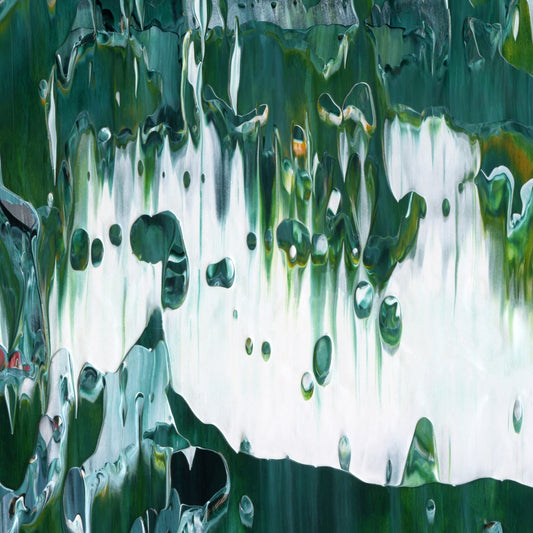 Coulda Shoulda Almost Maybe C2 is an abstract oil-on-canvas artwork, a fractal of its parent painting Coulda Shoulda Almost Maybe created by Anna Judd for the Scales Collection.