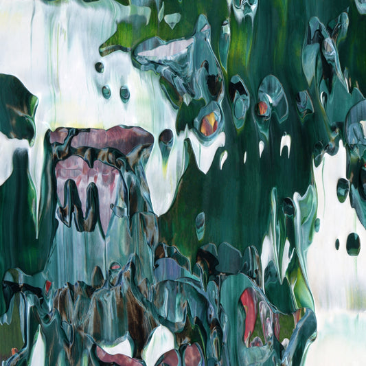Coulda Shoulda Almost Maybe D1 is an abstract oil-on-canvas artwork, a fractal of its parent painting Coulda Shoulda Almost Maybe created by Anna Judd for the Scales Collection.