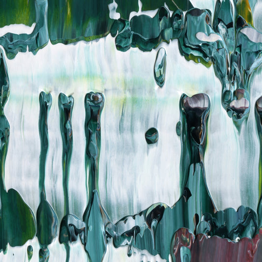 Coulda Shoulda Almost Maybe D3 is an abstract oil-on-canvas artwork, a fractal of its parent painting Coulda Shoulda Almost Maybe created by Anna Judd for the Scales Collection.