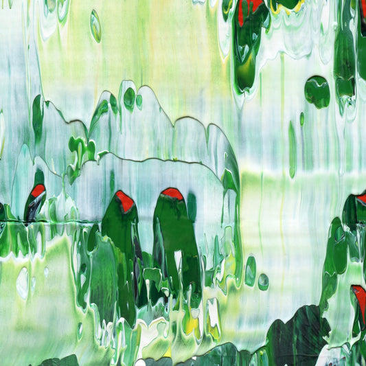 Cricket Deficiency F2 is an abstract oil-on-canvas artwork, a fractal of its parent painting Cricket Deficiency created by Anna Judd for the Scales Collection.