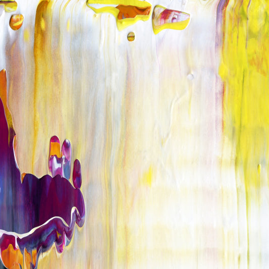 Crowley's Lost Beaker A4 is an abstract oil-on-canvas artwork, a fractal of its parent painting Crowley's Lost Beaker created by Anna Judd for the Scales Collection.