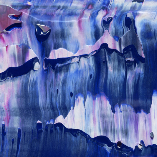 Cryptic Buffoonery A3 is an abstract oil-on-canvas artwork, a fractal of its parent painting Cryptic Buffoonery created by Anna Judd for the Scales Collection.