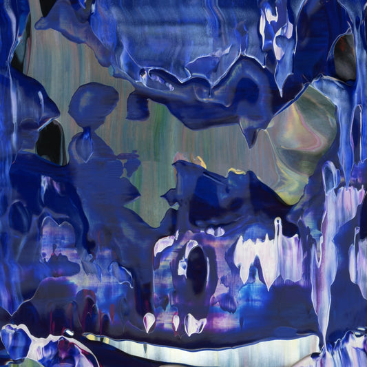 Cryptic Buffoonery B1 is an abstract oil-on-canvas artwork, a fractal of its parent painting Cryptic Buffoonery created by Anna Judd for the Scales Collection.