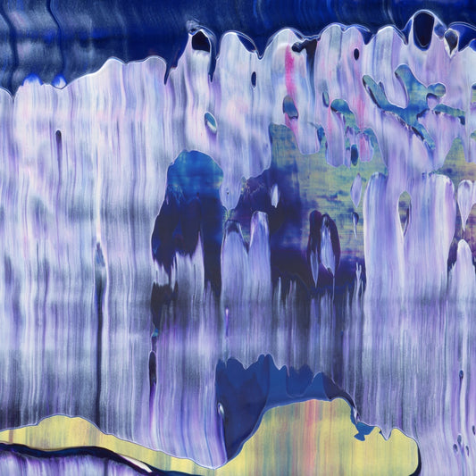 Cryptic Buffoonery B3 is an abstract oil-on-canvas artwork, a fractal of its parent painting Cryptic Buffoonery created by Anna Judd for the Scales Collection.