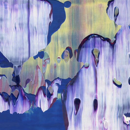 Cryptic Buffoonery C3 is an abstract oil-on-canvas artwork, a fractal of its parent painting Cryptic Buffoonery created by Anna Judd for the Scales Collection.