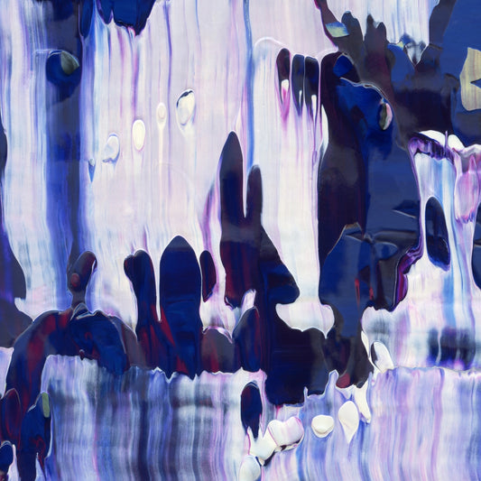 Cryptic Buffoonery D2 is an abstract oil-on-canvas artwork, a fractal of its parent painting Cryptic Buffoonery created by Anna Judd for the Scales Collection.