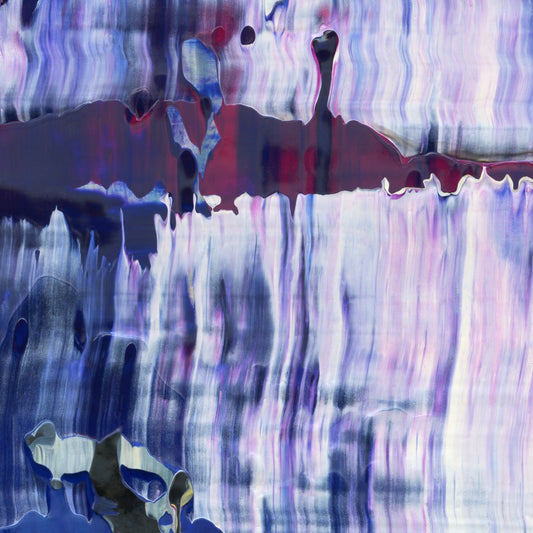 Cryptic Buffoonery E2 is an abstract oil-on-canvas artwork, a fractal of its parent painting Cryptic Buffoonery created by Anna Judd for the Scales Collection.