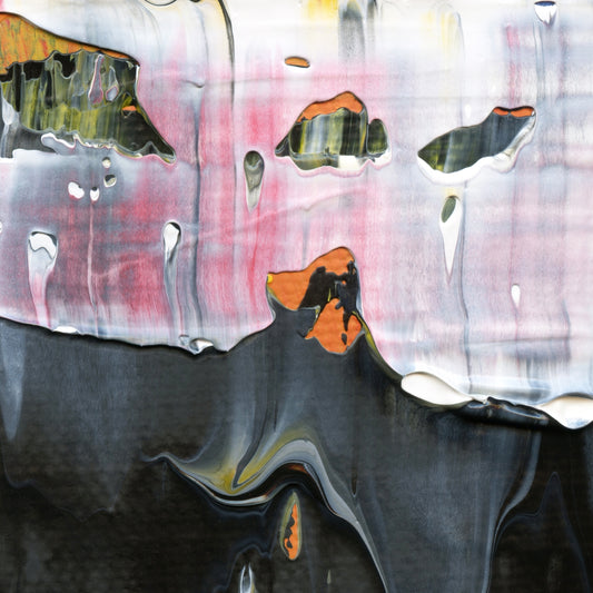 Cult of Simian A4 is an abstract oil-on-canvas artwork, a fractal of its parent painting Cult of Simian created by Anna Judd for the Scales Collection.