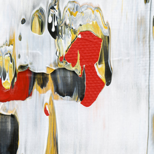 Cult of Simian C4 is an abstract oil-on-canvas artwork, a fractal of its parent painting Cult of Simian created by Anna Judd for the Scales Collection.
