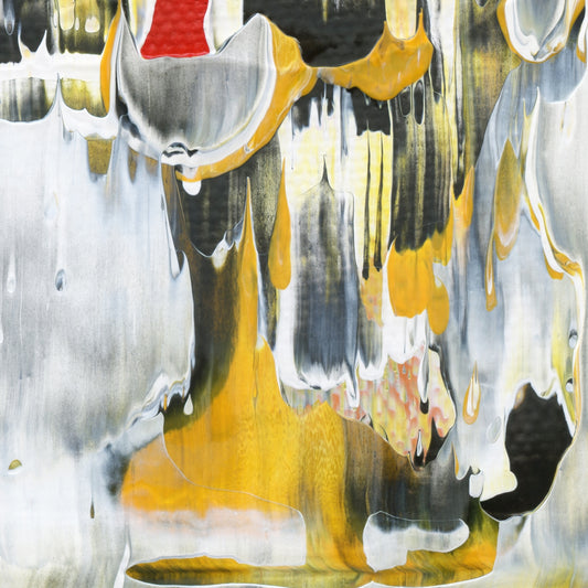 Cult of Simian E4 is an abstract oil-on-canvas artwork, a fractal of its parent painting Cult of Simian created by Anna Judd for the Scales Collection.