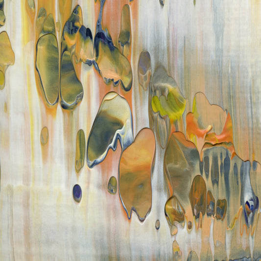 Cupid's Tender Hooks F1 is an abstract oil-on-canvas artwork, a fractal of its parent painting Cupid's Tender Hooks created by Anna Judd for the Scales Collection.