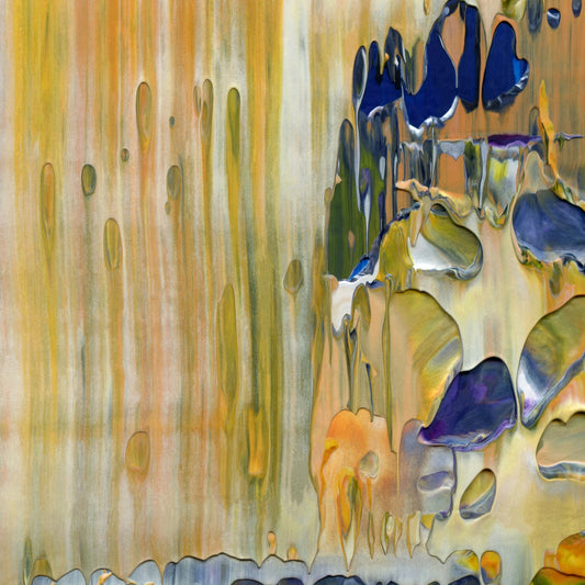 Cupid's Tender Hooks F3 is an abstract oil-on-canvas artwork, a fractal of its parent painting Cupid's Tender Hooks created by Anna Judd for the Scales Collection.