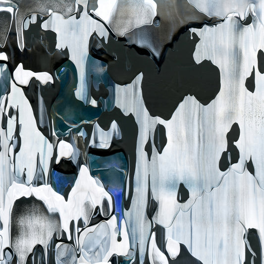 Curios of Chaos A3 is an abstract oil-on-canvas artwork, a fractal of its parent painting Curios of Chaos created by Anna Judd for the Scales Collection.