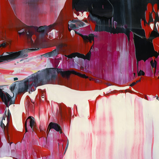 Decision Fatigue A4 is an abstract oil-on-canvas artwork, a fractal of its parent painting Decision Fatigue created by Anna Judd for the Scales Collection.