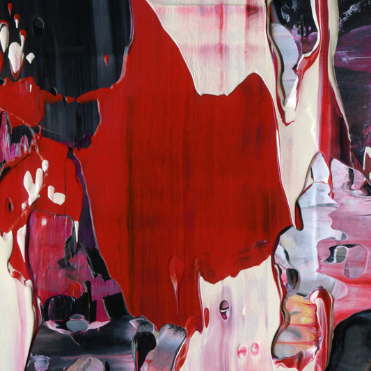 Decision Fatigue A5 is an abstract oil-on-canvas artwork, a fractal of its parent painting Decision Fatigue created by Anna Judd for the Scales Collection.