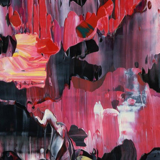 Decision Fatigue D4 is an abstract oil-on-canvas artwork, a fractal of its parent painting Decision Fatigue created by Anna Judd for the Scales Collection.