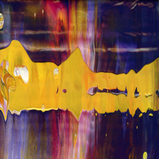 Ditch High Priest A4 is an abstract oil-on-canvas artwork, a fractal of its parent painting Ditch High Priest created by Anna Judd for the Scales Collection.
