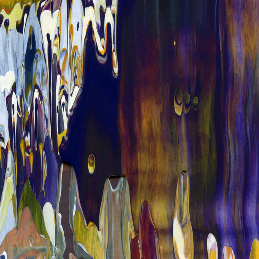 Ditch High Priest B3 is an abstract oil-on-canvas artwork, a fractal of its parent painting Ditch High Priest created by Anna Judd for the Scales Collection.