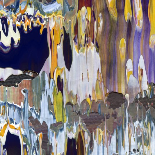 Ditch High Priest C3 is an abstract oil-on-canvas artwork, a fractal of its parent painting Ditch High Priest created by Anna Judd for the Scales Collection.