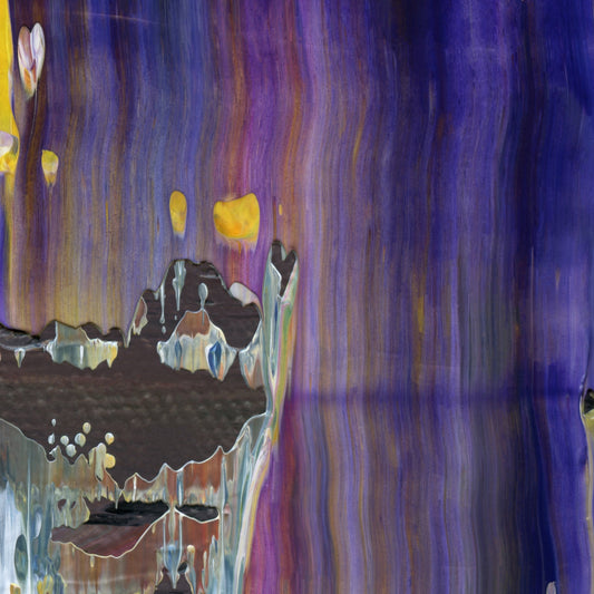 Ditch High Priest C4 is an abstract oil-on-canvas artwork, a fractal of its parent painting Ditch High Priest created by Anna Judd for the Scales Collection.