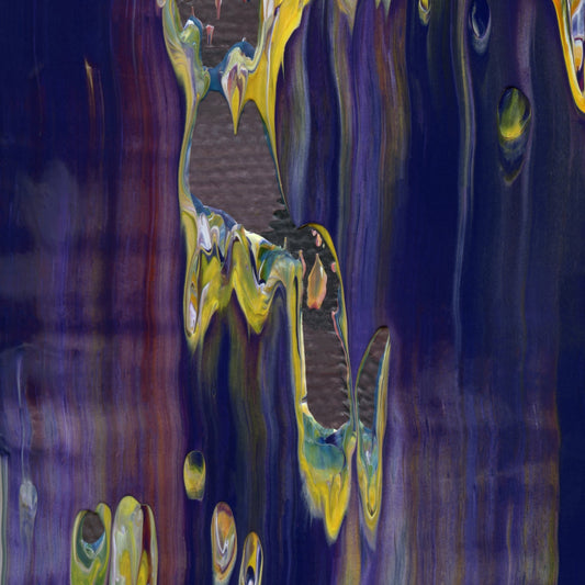 Ditch High Priest D1 is an abstract oil-on-canvas artwork, a fractal of its parent painting Ditch High Priest created by Anna Judd for the Scales Collection.
